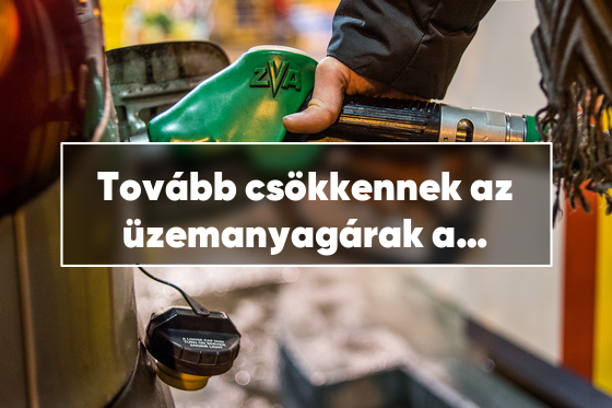 Tovább csökkennek az üzemanyagárak a hazai kutakon